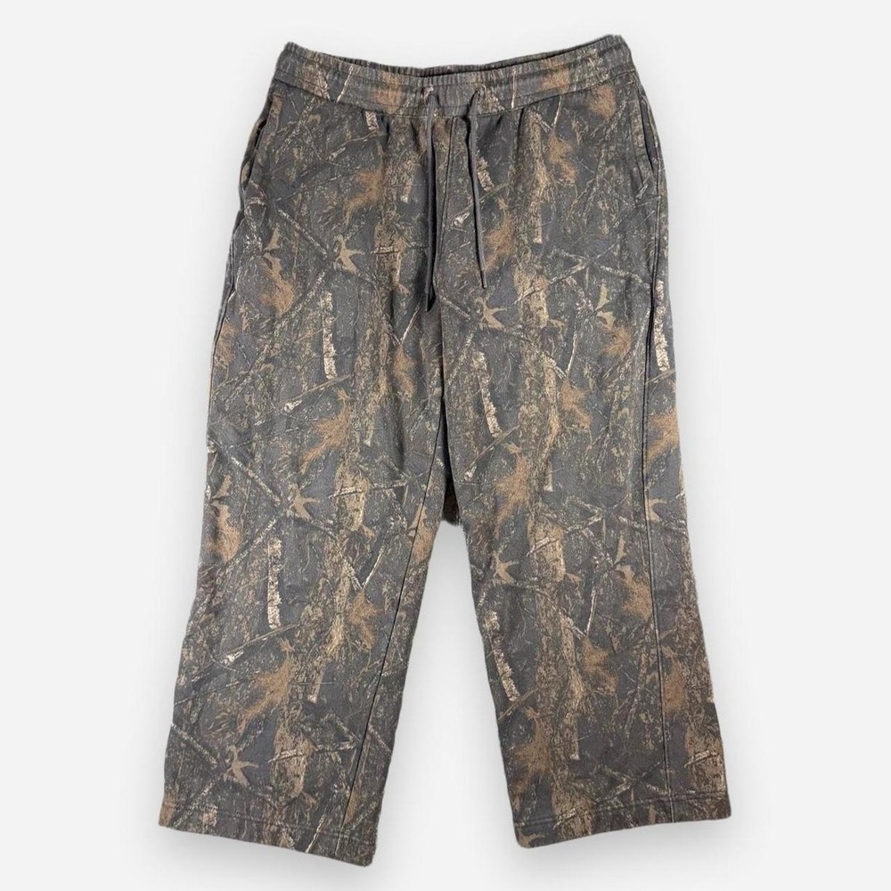 Aeropostale Wide Leg Camo Sweatpants Drawstrings and Elastic Waste Size M